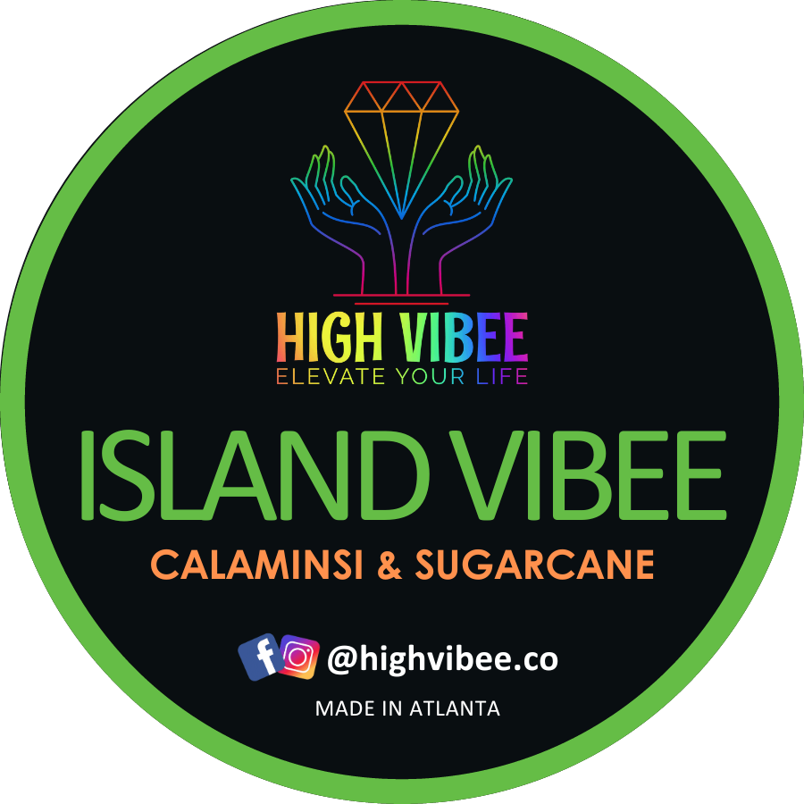 This is a photo of High Vibee's “Island Vibee” Body Butta top label.