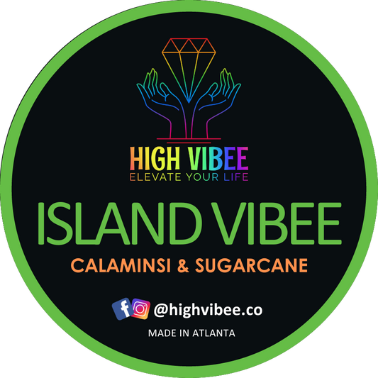 This is a photo of High Vibee's “Island Vibee” Body Butta top label.