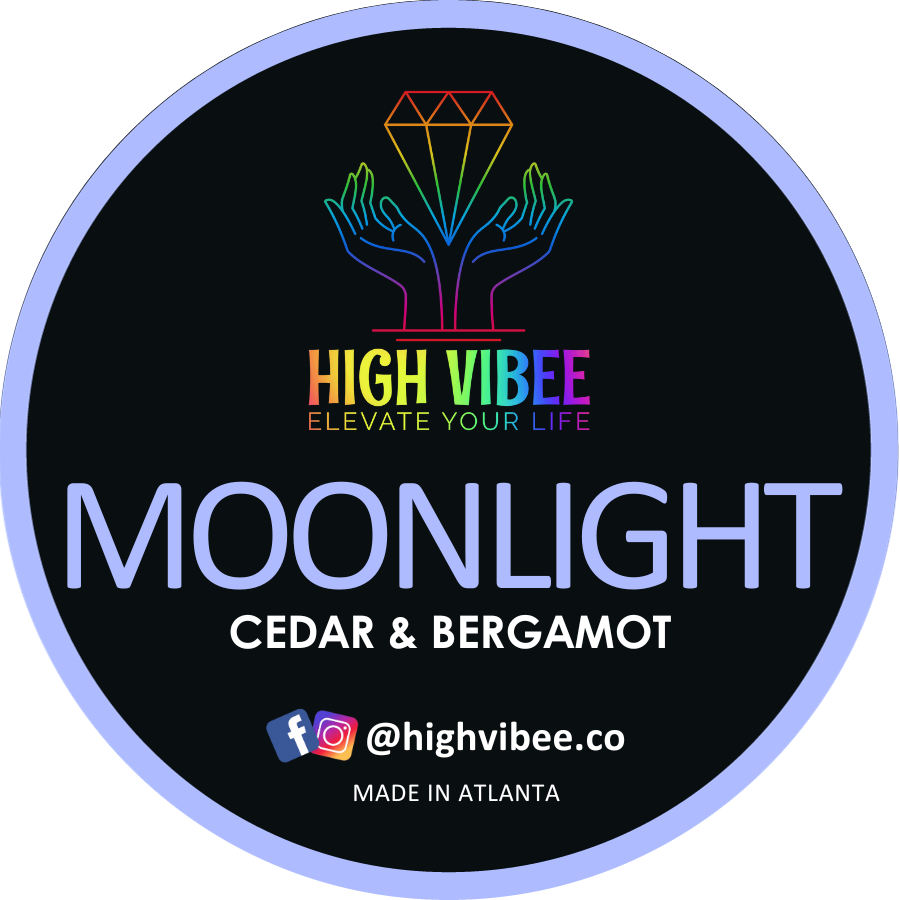 This is a photo of High Vibee's “Moonlight” Body Butta top label.