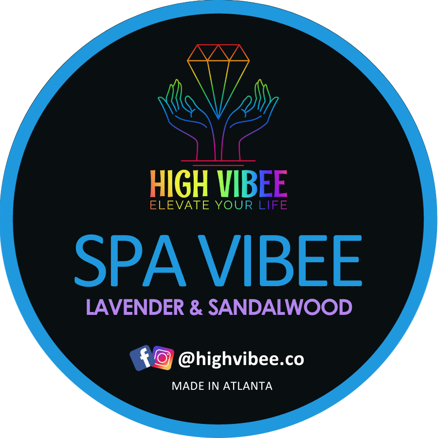 This is a photo of High Vibee's “Spa Vibee” Body Butta top label.