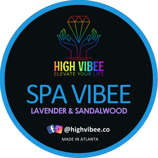 This is a photo of High Vibee's “Spa Vibee” Body Butta top label.