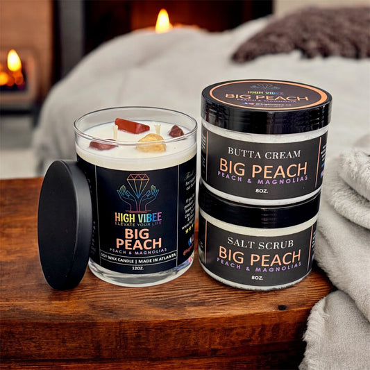 BIG PEACH VIBEEY BAG (PEACH & MAGNOLIAS)