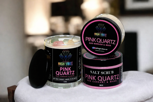 PINK QUARTZ VIBEEY BAG (RED CURRANT & CREAM)