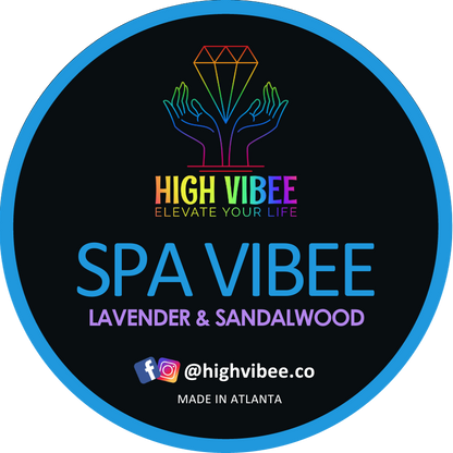 This is a photo of High Vibee's “Spa Vibee” Body Butta top label.